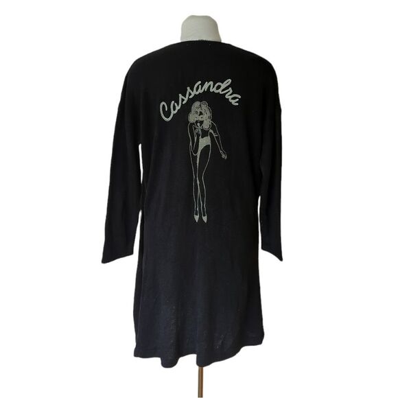 Moussy Long Black Open Cardigan Pinup - Picture 3 of 7